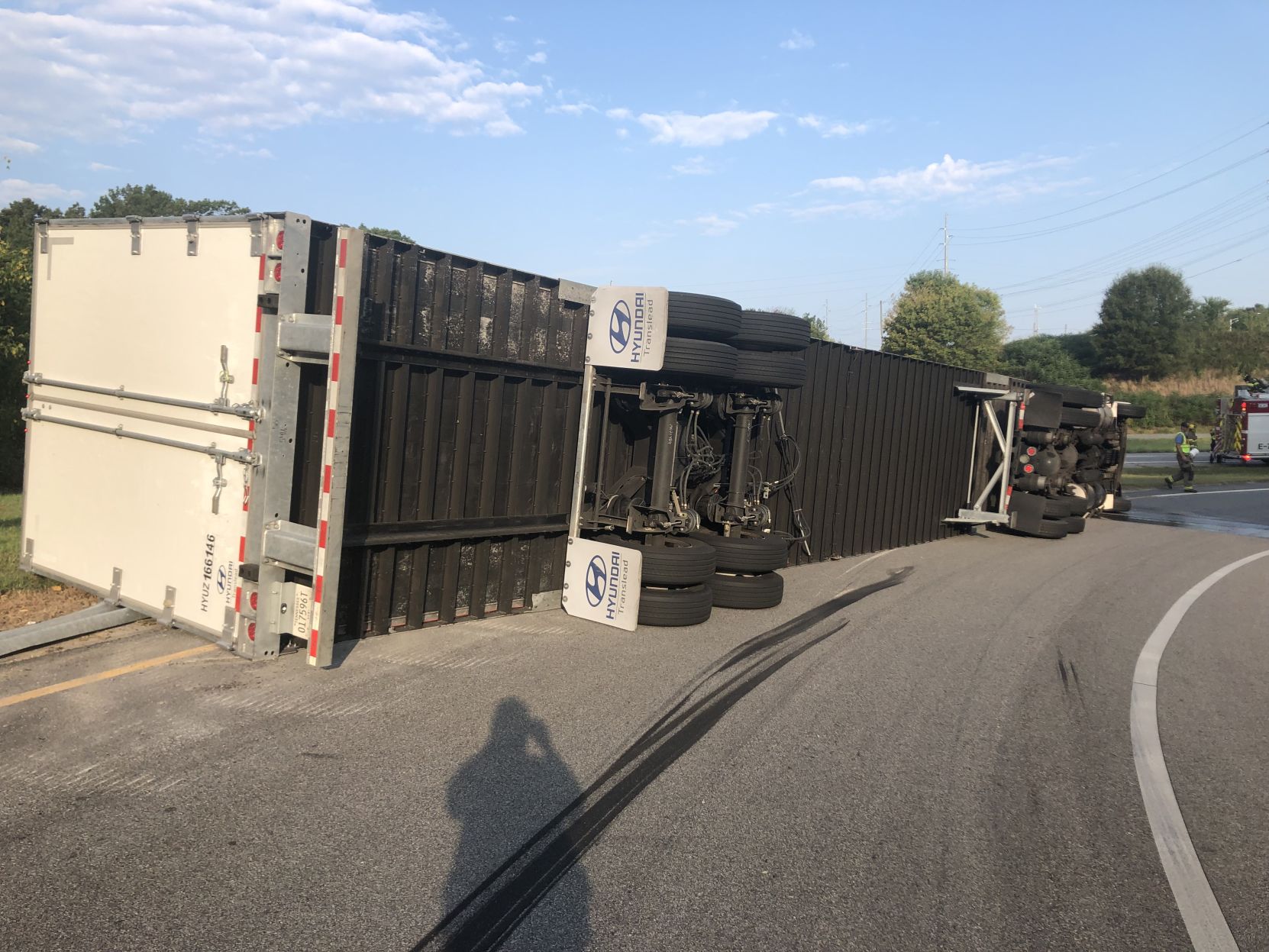 Overturned truck